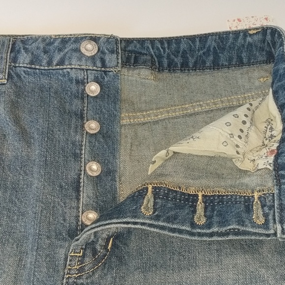 NWT Free People  Rugged Blue denim skirt, 30 - Picture 8 of 8